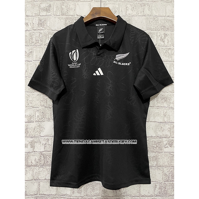 Camiseta Nueva Zelandia All Blacks Rugby 2023 World Cup Local